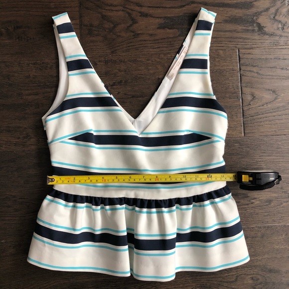 3/$30🌻ZARA Striped Peplum Top - Picture 4 of 9